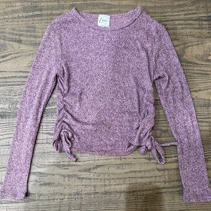 Women's Crew Neck Long Sleeve Crop Top